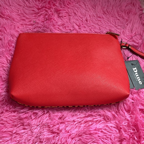 Dune London calf hair cheetah print wristlet with gems and red back NWT - Picture 8 of 10